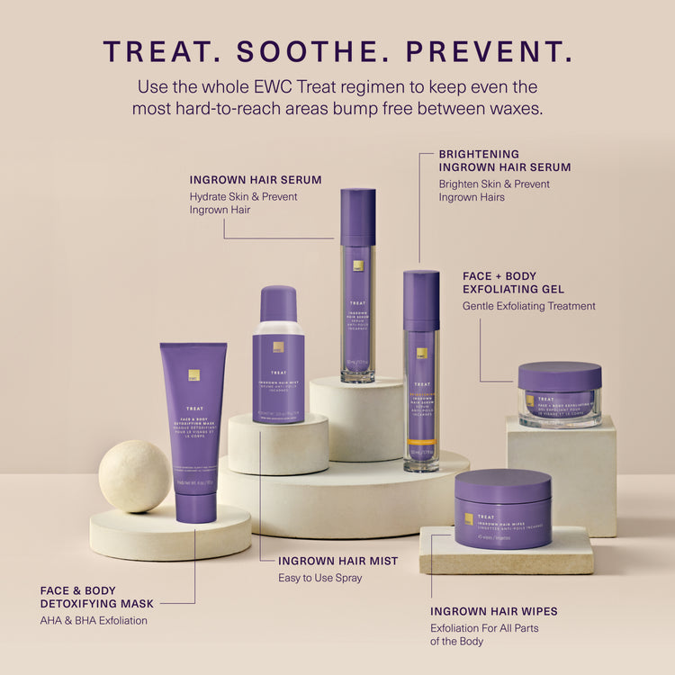 EWC TREAT Collection products, which keep even the most hard-to-reach areas bump free between waxes.