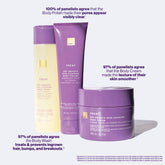 EWC TREAT Get Smooth product collection (body wash, body polish and body cream).